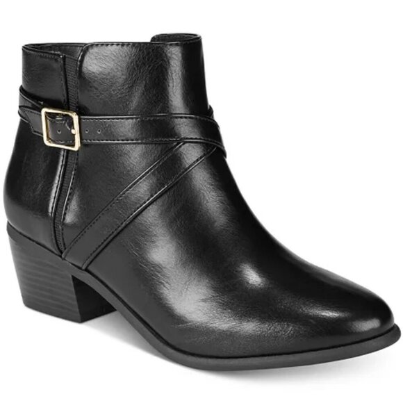 Karen Scott Falonn Black Ankle Booties SZ 9.5 - Picture 1 of 7